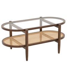 Table Basse Ovale en Verre