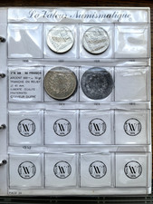 Classeur numismatique avec pièces françaises du 20ème siècle (argent et autre)