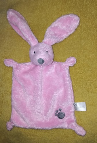 Doudou plat lapin nicotoy rose - doudou,