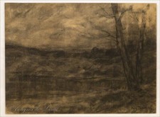 Fusain Forêt Jura par Auguste Pointelin XIXe