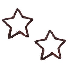2pcs Cadre en rotin Cadres Naturel Rotin Star en forme de cadres de bricolage