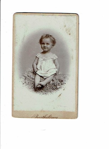 Photographie cdv bébé anoté - photographie,