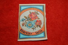 Etiquette tissée  - Quartier Latin - Floral  - couture - ÉCUSSON VETEMENT -