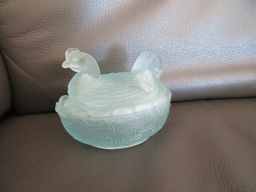 Ancienne petite poule verre - poule,