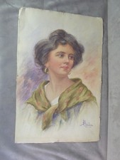 PORTRAIT A L'AQUARELLE, 1941, signé Brésil, Nice.