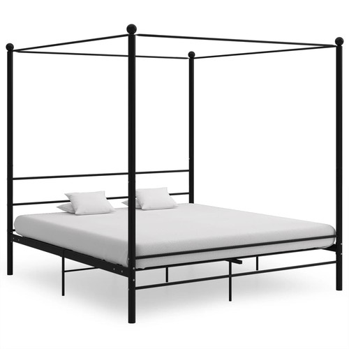 Cadre lit baldaquin noir - cadre,