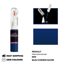 POUR RENAULT BLEU COSMOS NACRE RPR Retouche Stylo Peinture Brush Fix Kit Scra...
