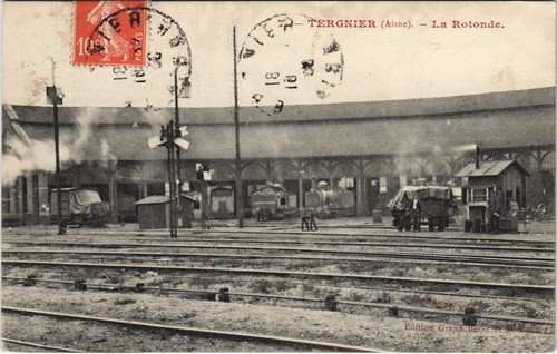 Cpa tergnier rotonde - la,