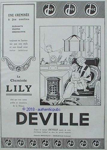 Publicite deville cheminee - deville, la
