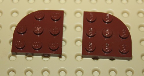 Lego redbrown plate round - plate,
