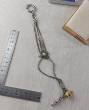 Ancienne chaîne de montre gousset, en métal argenté