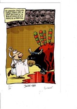 EX-LIBRIS TOREADOR NUMEROTE ET SIGNE DE LARCENET NEUF