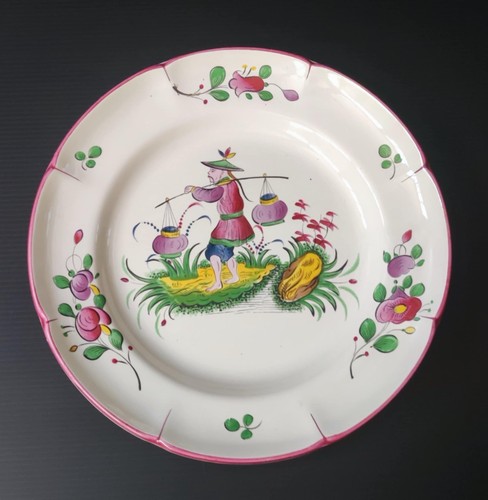 Assiette faience decor au - faience,