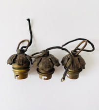 3 anciennes griffes de tulipe en fer forgé pour lustre lampe période art déco