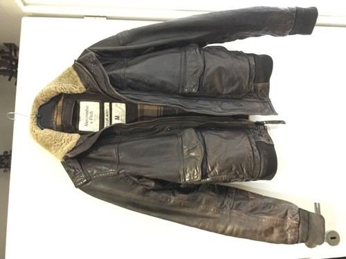 Veste cuir abercrombie - cuir, &
