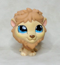 LITTLEST PETSHOP PET SHOP LPS #1004 HASBRO LION BEIGE CRINIERE MARRON YEUX BLEUS