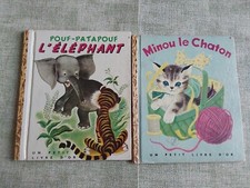 POUF-PATAPOUF L’ÉLÉPHANT / MINOU LE CHATON  / Un Petit Livre D'or / 1951