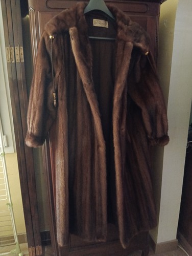 Manteau long vraie fourrure - manteau, en
