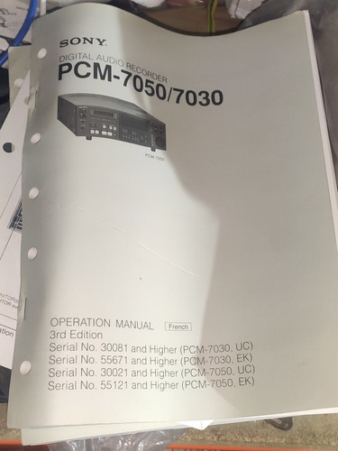 Sony pcm 7030 7050 dat - pcm,