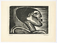 Karl Schmidt-Rottluff Original Bois Découpé Pour Die Aktion 1917