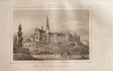 GRAVURE POLOGNE  1840  " EGLISE DU COUVENT DE CZENSTOCHOWA  "