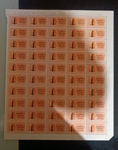 Timbre italie feuille entière - timbre,