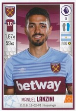 591 MANUEL LANZINI # ARGENTINA WEST HAM UNITED STICKER PANINI FOOTBALL 2020