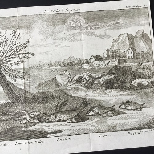 Gravure pêche epervier - À, l’epervier