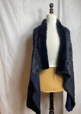 [BAISSE] Veste sans manche en vison noir « Hôtel Particulier » taille S