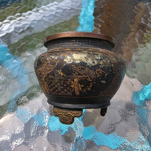 Vtg japanese bronze - japanese, censer