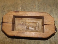 ancien moule à beurre décor vache bois