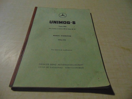 Unimog type 404 manuel - 404,