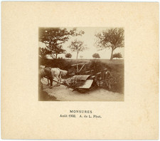 France, Monsures, charette