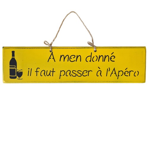 Plaque décorative jaune - , en