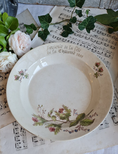 Ancienne assiette creuse - ancienne,