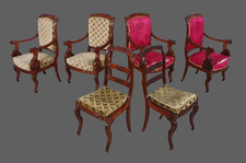 Quatre fauteuils et deux chaises époque Louis-Philippe