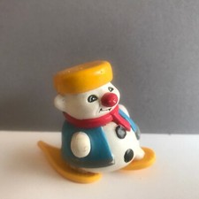 ANCIENNE FIGURINE MS PLASTIQUE ou PVC BOULI RAQUETTES NEIGE
