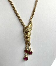 Collier en Or Jaune 18 K / Diamants + Rubis / Réf MP2339