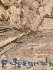 Tableau ancien huile paysage