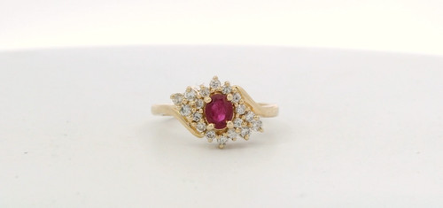 14k 40ct ovale naturel - or,