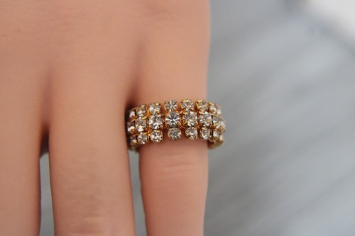Bague vintage dorée - , 3