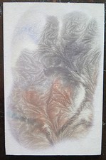 Tableau Abstrait Ans Item #60 Vintage Moderne Peinture Technique Givre p16