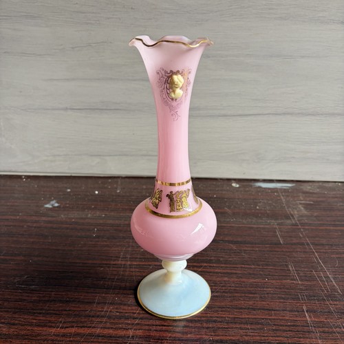 Vase opaline rose blanc - vase, en