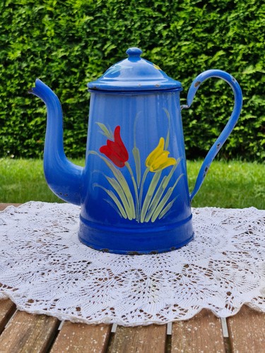 Cafetiere emaillee ancienne - cafetiere,