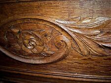 Lit ancien en chêne massif sculpté style Louis XV