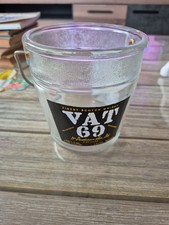 ANCIEN SEAU À GLAÇONS PUBLICITAIRE EN VERRE