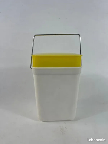 Seau glaçons blanc jaune - à,
