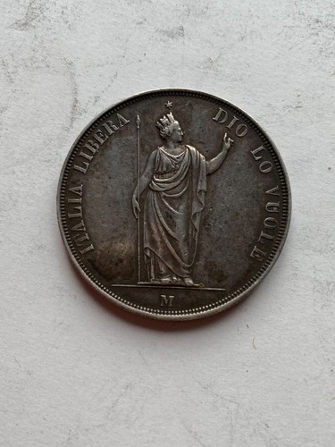 Pièce argent 5 lire - pièce,