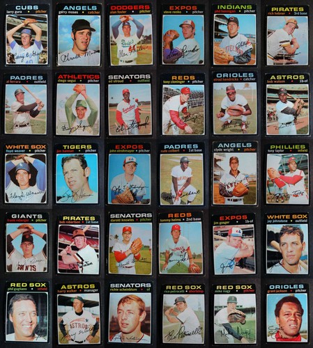 1971 topps baseball cards - (vg),