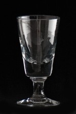 Ancien Verre à Pied Epais en